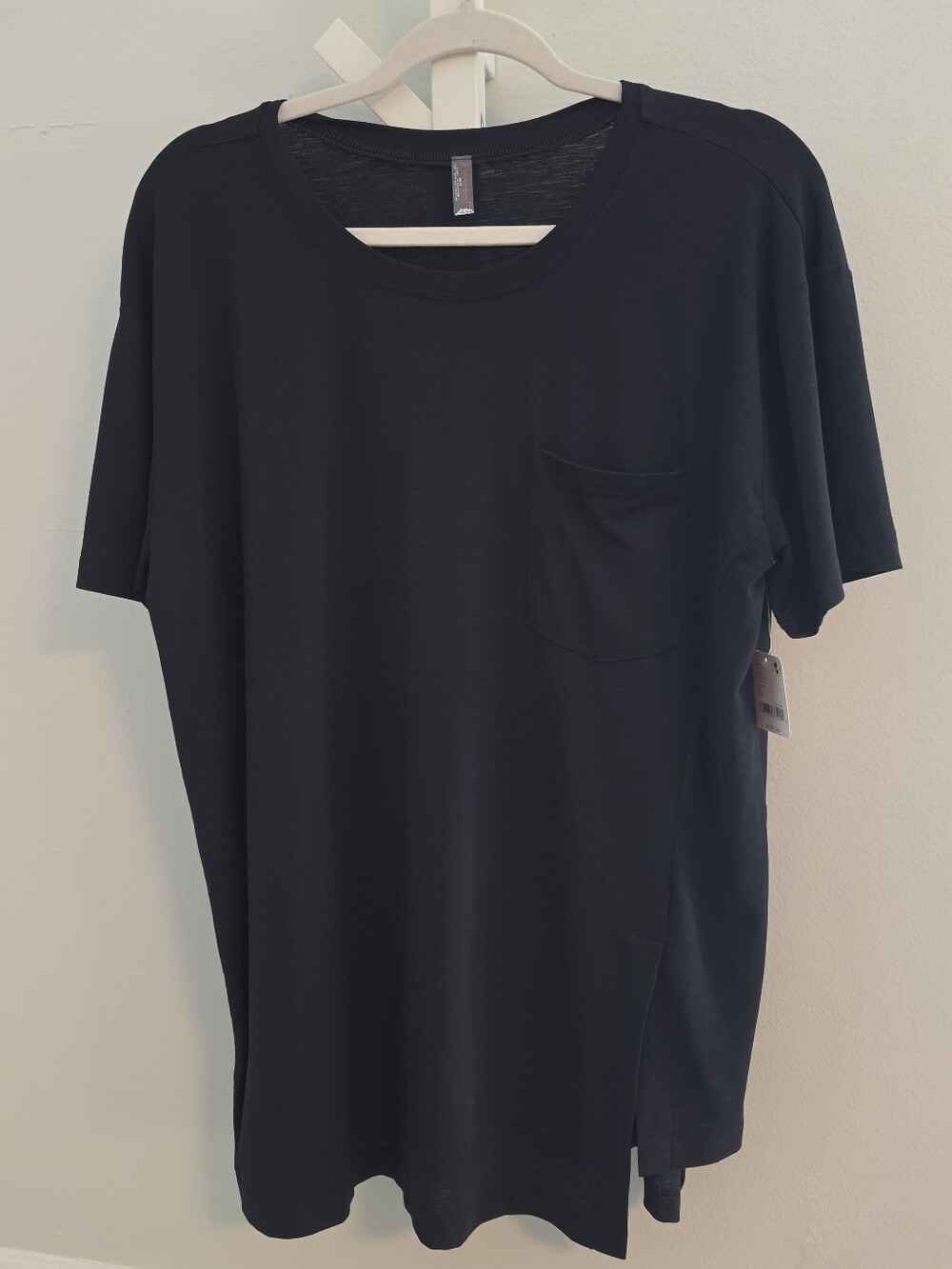 New! FP Movement Free People Black Oversized Boxy Pocket Tee XS NWT